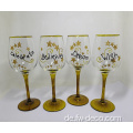 Custom handgefertigte Farbfarbe Fancy Goblet Wine Glass